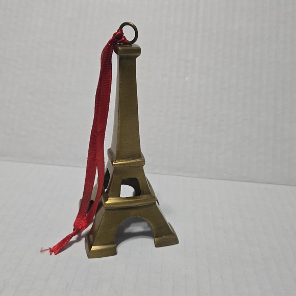 Brass Eiffel Tower Christmas Ornament Paris FR - Picture 5 of 9